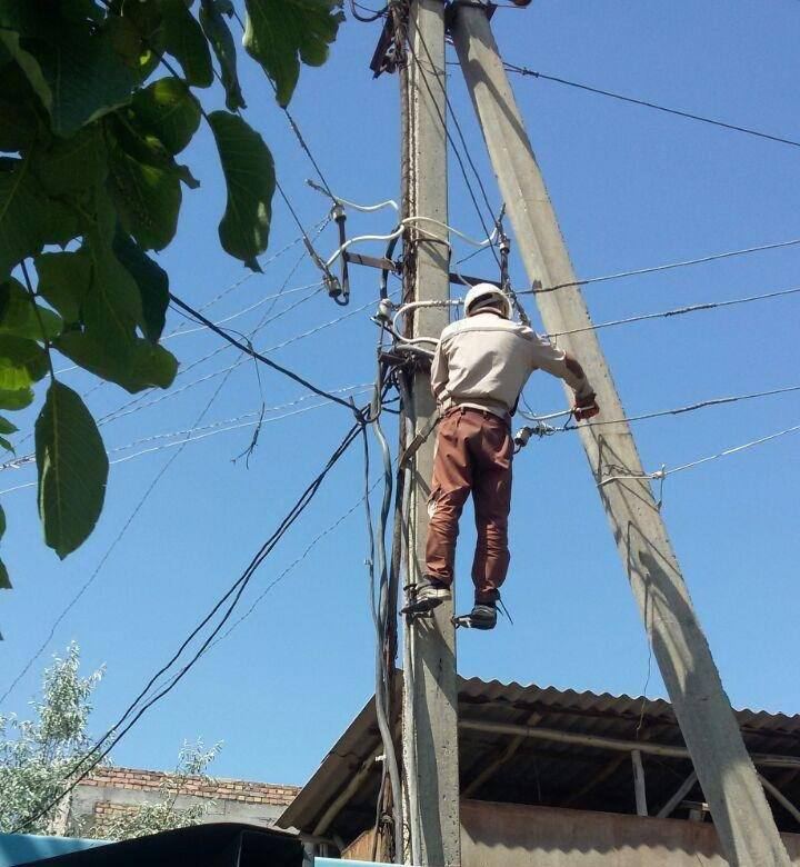 Tayanchda kabel tarmog'ini ulash