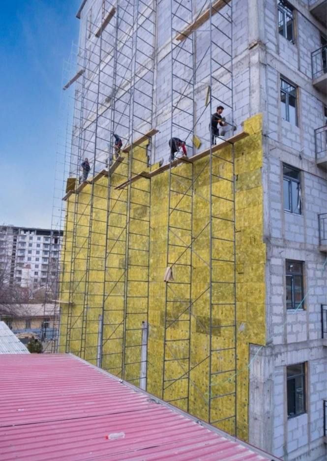 Fasadni mineral paxta bilan issiqlik izolyatsiya qilish